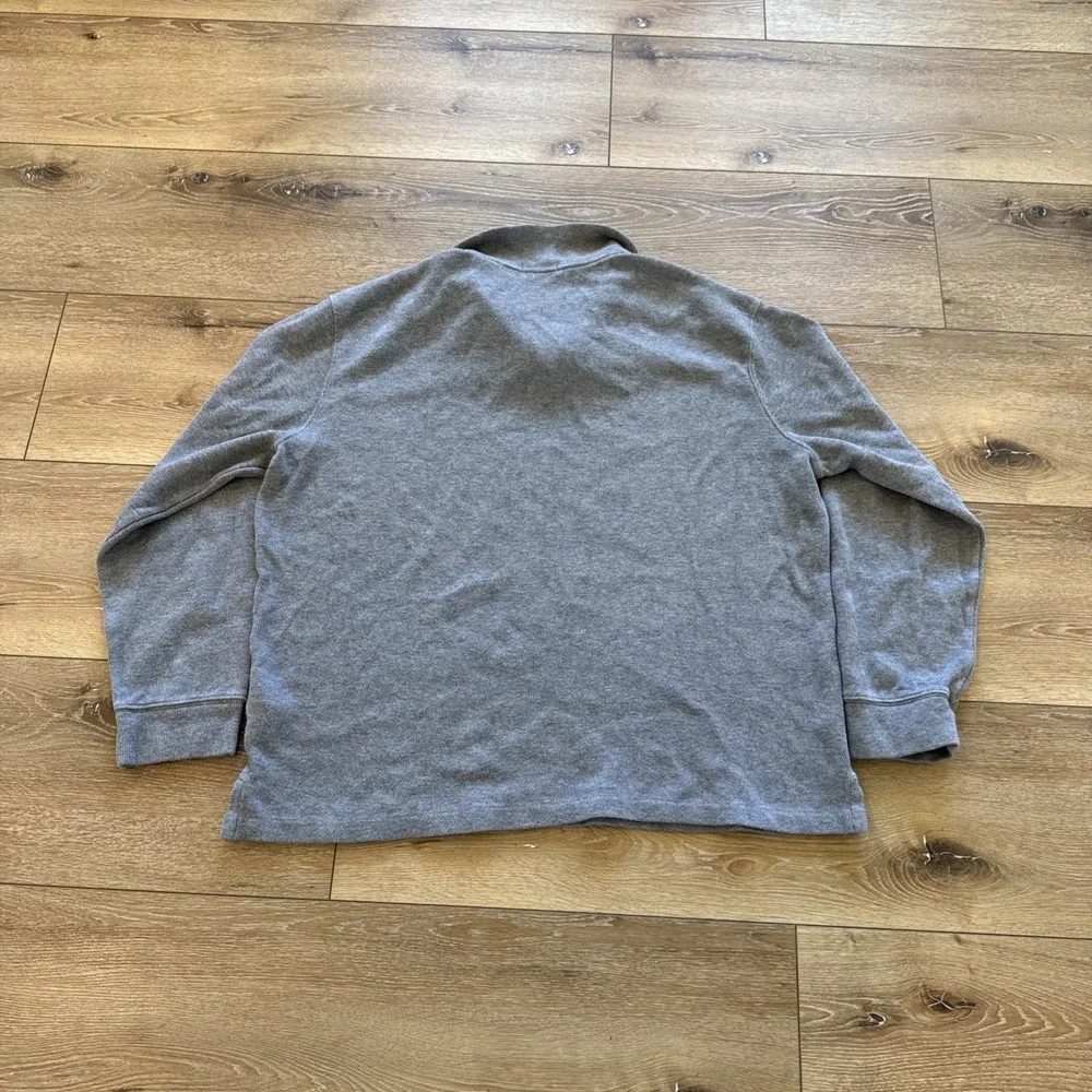 Polo Ralph Lauren Sweater Mens XL 1/4 Zip Pullover Knit Pony Casual‎ Gray Preppy
